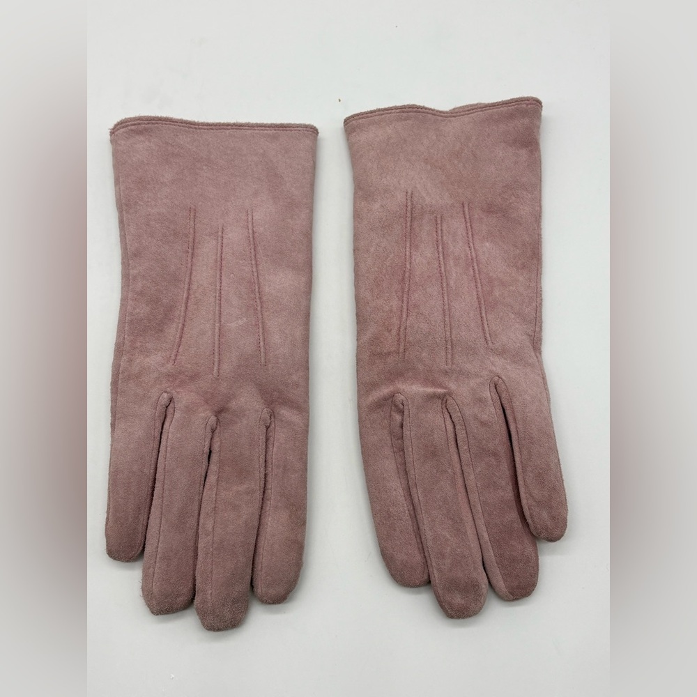 Pink Suede Gloves